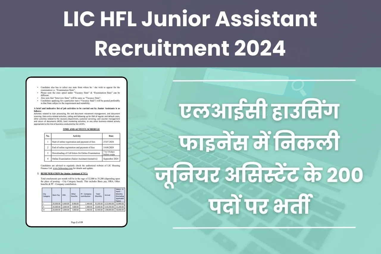 LIC HFL Junior Assistant Recruitment 2024