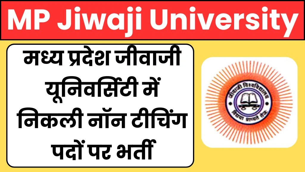 MP Jiwaji University Recruitment 2025