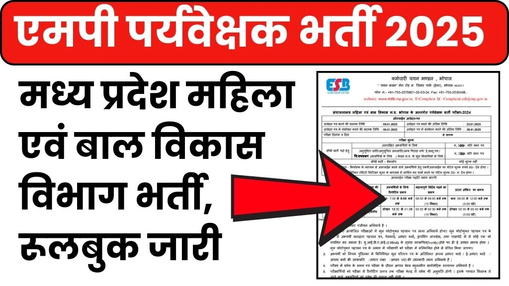 MP Paryavekshak Recruitment 2025