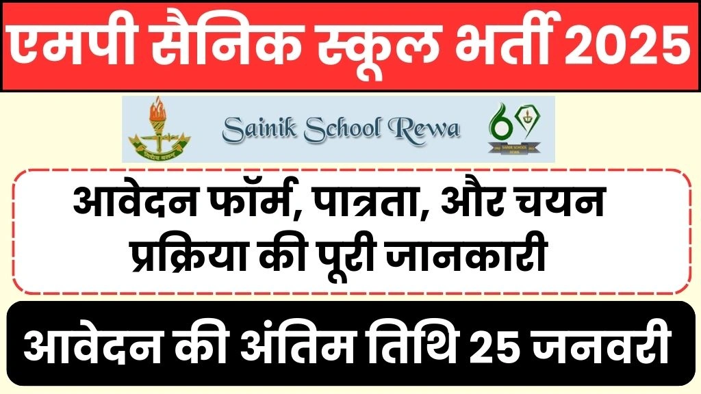 MP Sainik School Recruitment 2025