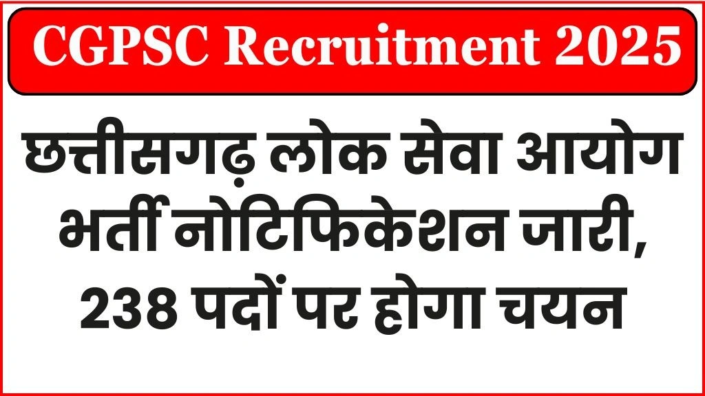 CGPSC Recruitment 2025